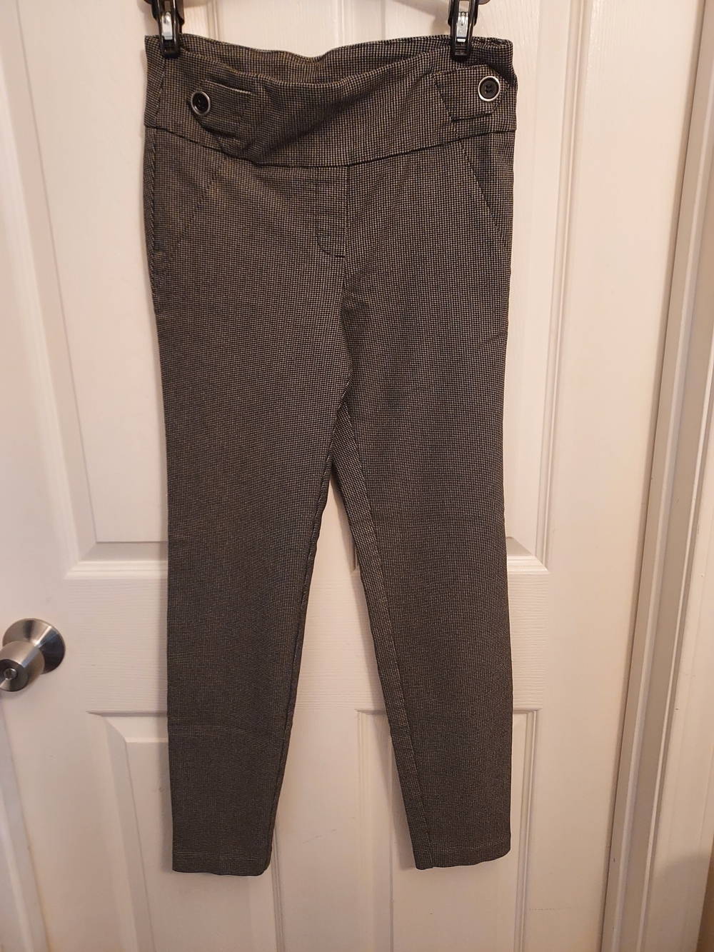 Soho Black and White Houndstooth Dress Pants